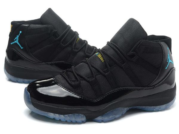 Nike Air Jordan 11 Retro черные с синим (40-45)
