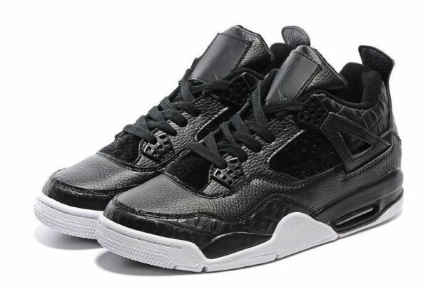 Nike Air Jordan 4 Retro черные кожа (40-45)