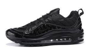 Supreme x Nike Air Max 98 черные (Black) (35-44)