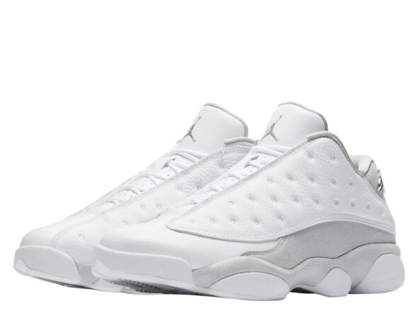 Nike Air Jordan 13 белые с серым кожаные мужские (42-45)