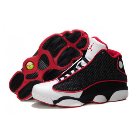 Nike Air Jordan 13 Retro черно-белые с красным мужские (40-45)