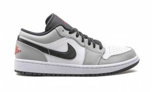 Nike Air Jordan 1 Low Smoke Grey светло-серые с черно-белым кожаные мужские-женские (35-44)