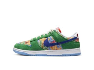 Nike SB Dunk Low Foam Fingers зеленые-разноцветные кожа-замша мужские-женские (40-44)