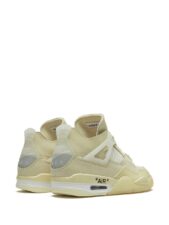 Зимние Nike Air Jordan 4 off White Sail бежевые нубук мужские-женские (40-45)